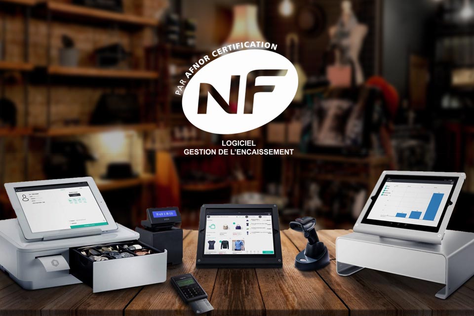 Caisse enregistreuse tactile certifiée NF525