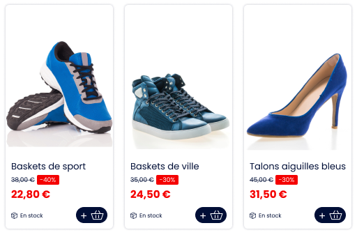 gestion des prix et des promotions site ecommerce chaussures